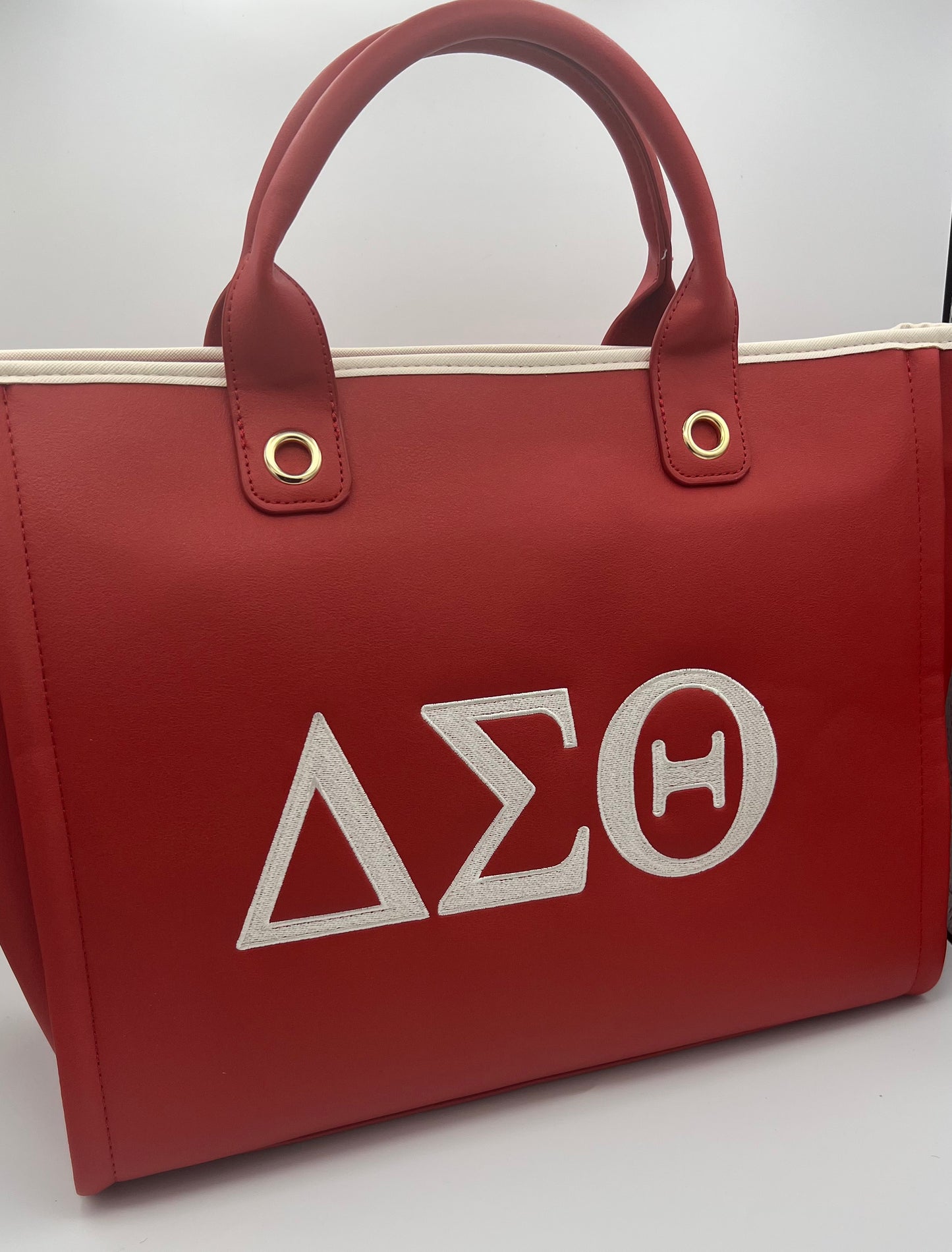 Red and White DST Handbag