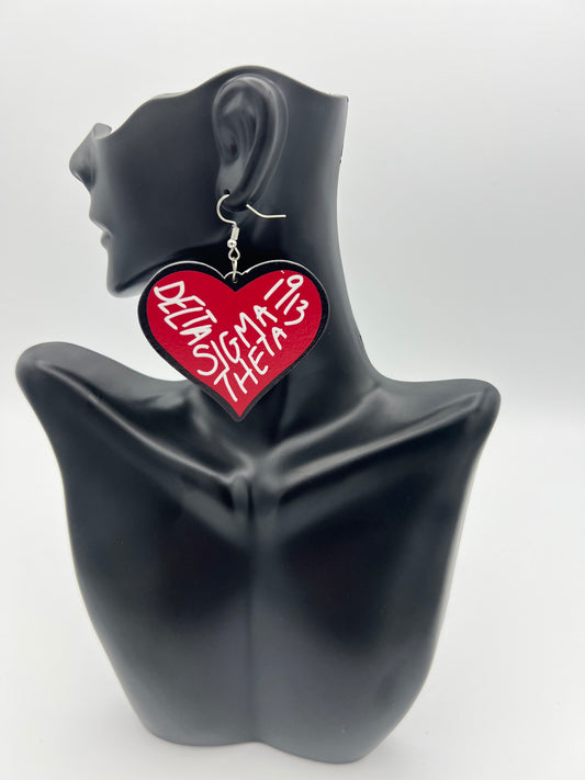 DST Wooden Heart Earrings