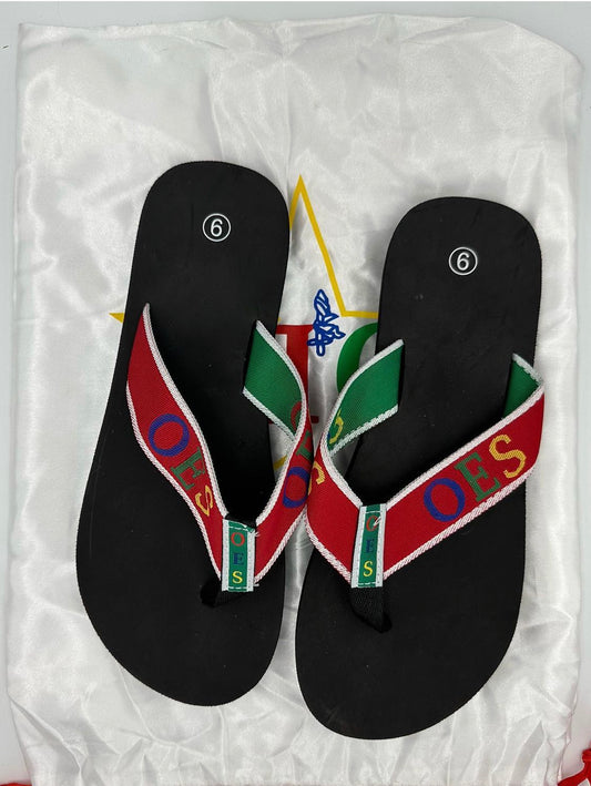 OES Multi-Colored Flip Flops