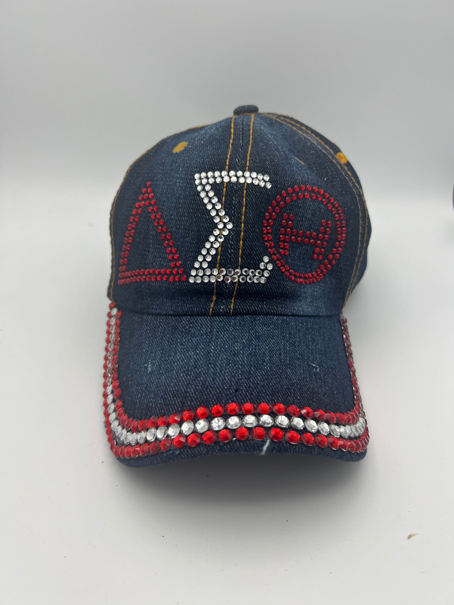 Distressed Bling Delta Sigma Theta Cap