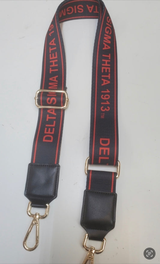 Black Delta Sigma Theta Purse Strap